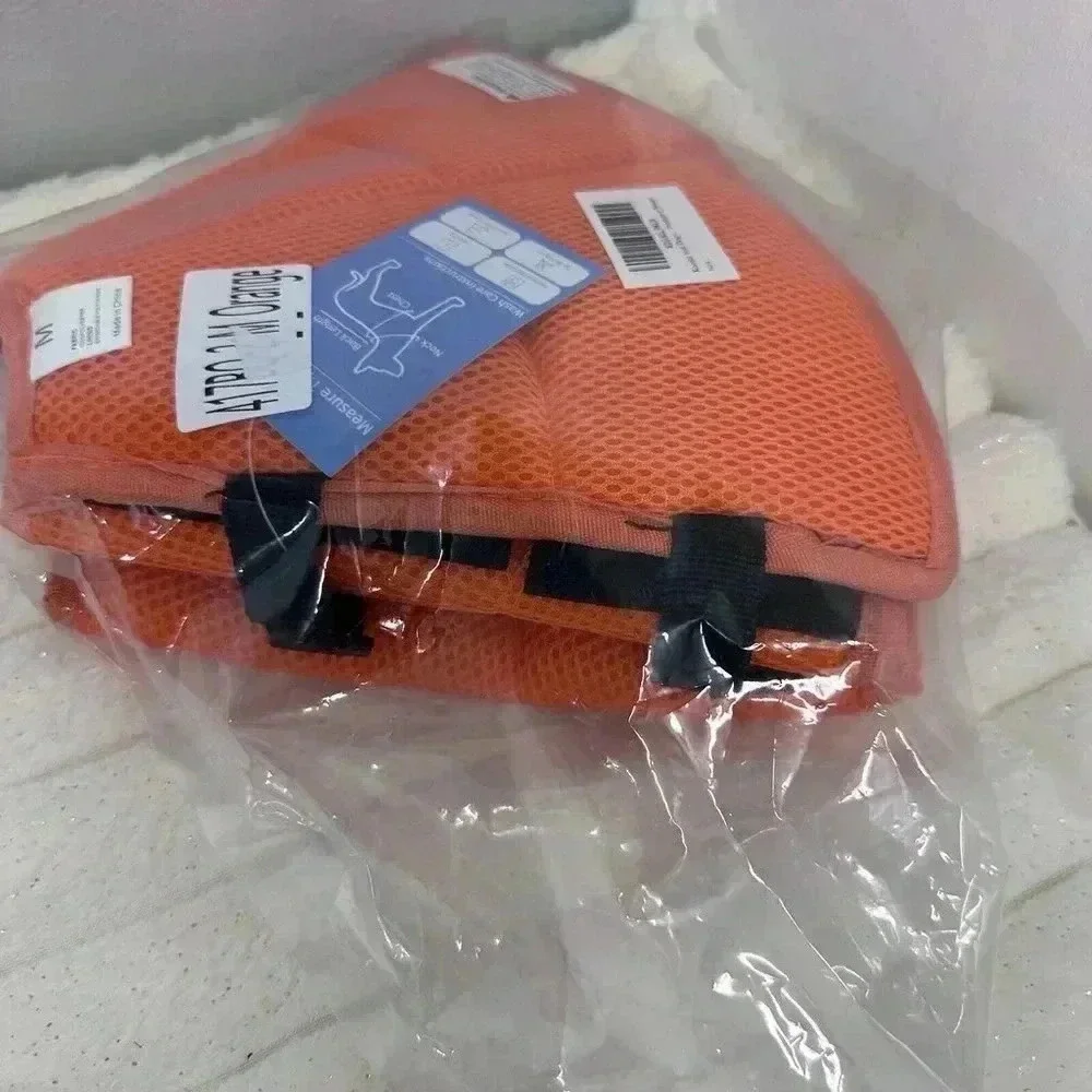 NEW Kuoser Soft Dog Cone Collar After Surgery Adjustable Recovery, Medium,Orange